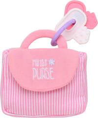 Baby Starters My First Golf plush play set in blue stripe with fabric bag, club, ball and flag - view 13