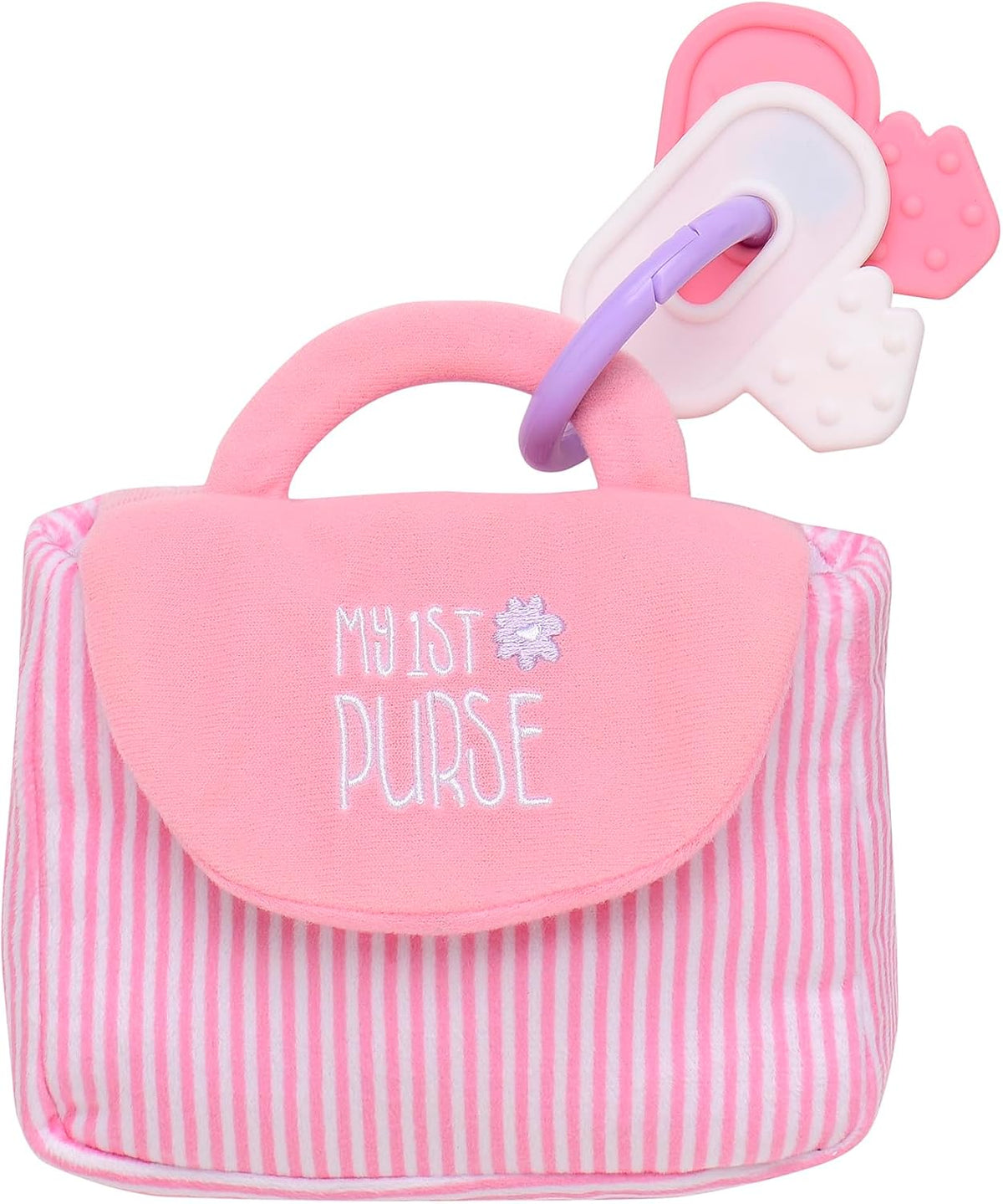 Baby Starters My First Golf plush play set in blue stripe with fabric bag, club, ball and flag - view 13