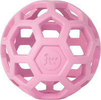 JW Pet HOL-ee Roller Dog Puzzle Ball, Large 5.5in - Pink / Medium