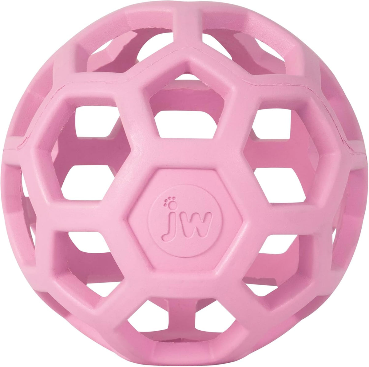 JW Pet HOL-ee Roller Dog Puzzle Ball, Large 5.5in - Pink / Medium