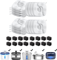 Veken Cat Water Fountain Filters, F1 Series - 16 Filters+16 Sponges (8 month supply)