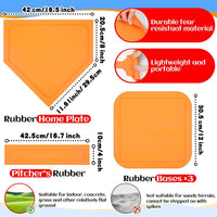 Hiboom kickball set with four 10 inch red balls, rubber bases and air pump - view 12