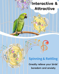 Pawfly 2 Pcs Bird Toys for Parakeets - 2 PC / Yellow + Purple - image 4