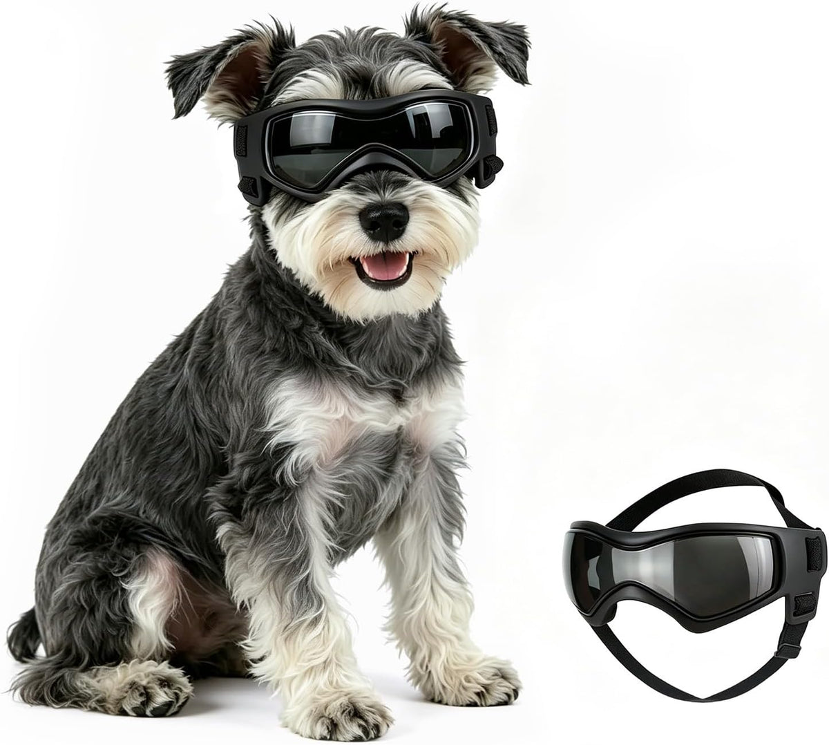 Dog Sunglasses for Extra Small Breed UV Protection Windproof XS Dog - Medium / Black