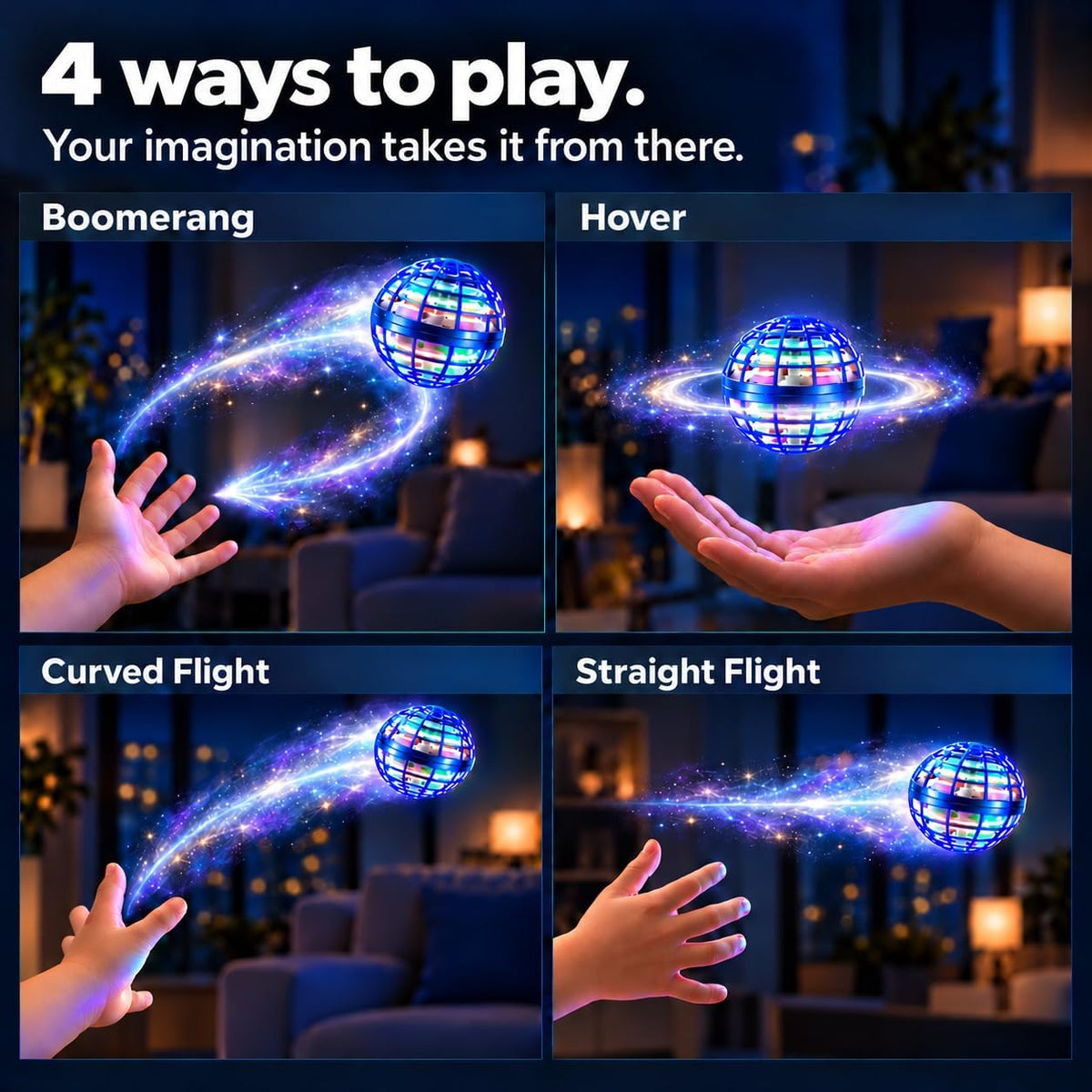 AMERFIST Flying Orb Ball Toy - Blue - image 4