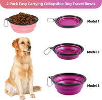 Kytely Large Collapsible Dog Bowls 2 Pack - Purple & Pink - image 3
