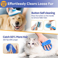Dog Brush for Shedding 13pcs Bath Grooming Kit with Pet Nail Clipper - Blue 13pcs - image 3