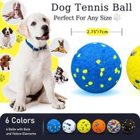 6 Pack Dog Balls Tennis Ball for Aggressive Chewers Indestructible - 6 Balls - image 2