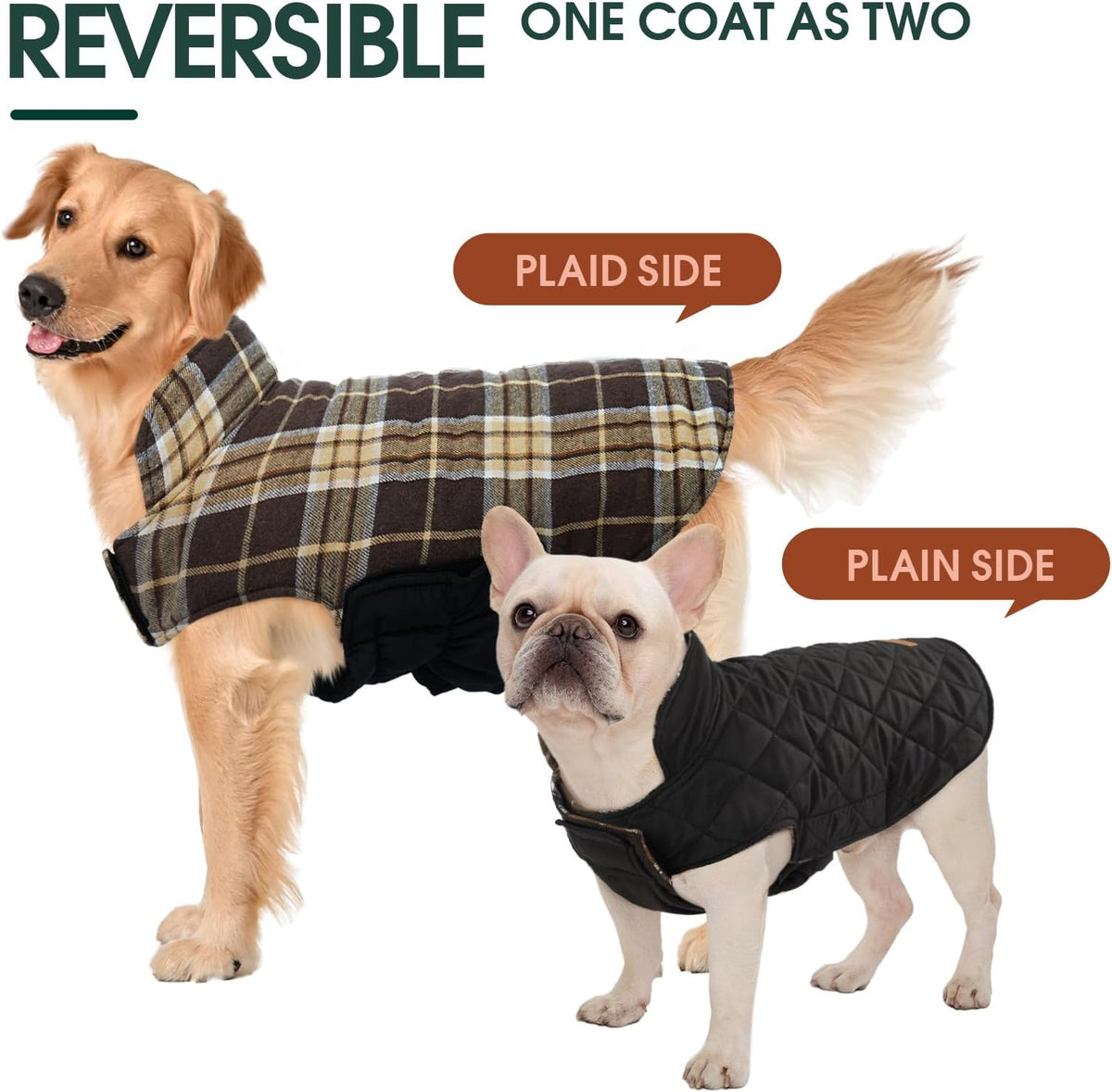 Kuoser Waterproof Dog Coat - New Brown / 3X-Large (Pack of 1) - image 3