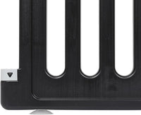 BIRDROCK HOME Dog Playpen w/Door, 12 Panel, 25.6in H | Strong Plastic, Non-Slip Puppy Playpen, Secure Pet Gate | Indoor Outdoor Fence | Configurable Panels | Small to Medium Pets - Black