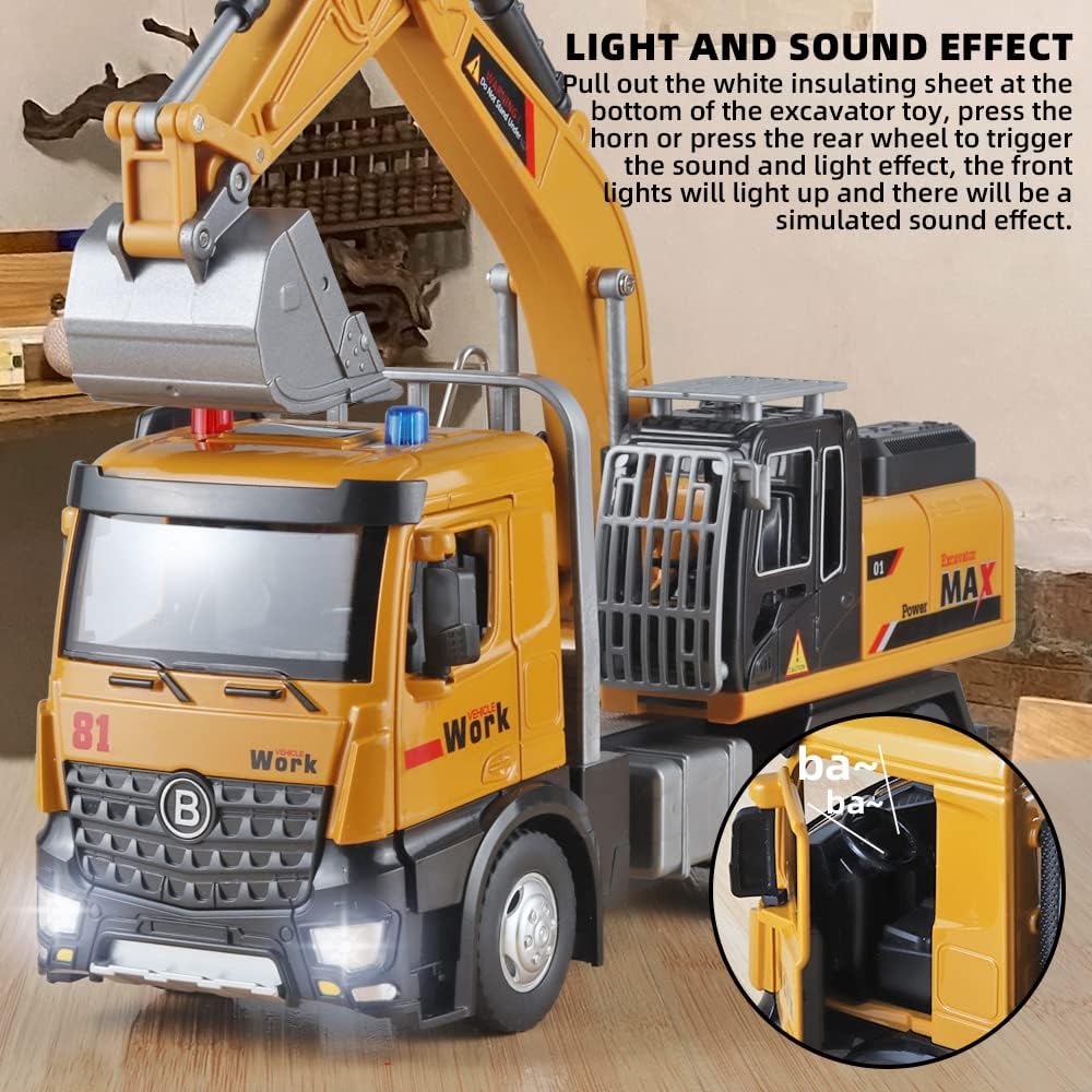 OANMYJJO diecast toy crane truck with extended boom and telescoping hook - view 8