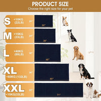 IM HOME Extra Large 71" x 25" Navy Blue Dog Door Mats for Muddy Paws, Chenille Absorbent Dog Mat, Non Slip Heavy Mud Mat for Dogs, Soft Pet Bed Mat for Entryway, Mud Paws, Inside Floor