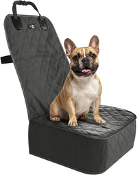 Dog Car Seat Cover, Waterproof Front Seat Protector for SUV Truck Sedan, Pet Safety Travel Comfort - Black
