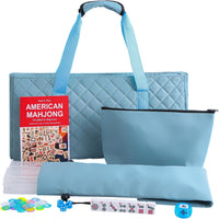 Jongyance American Mahjong Set with Blue Carrying Bag - Lgiht Blue
