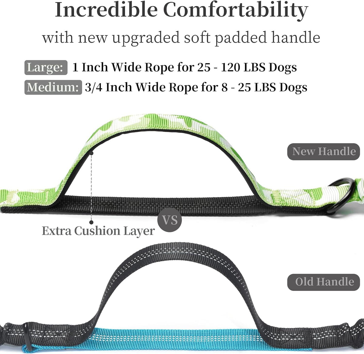 Hands Free Dog Leash with Zipper Pouch - white-green mix / Large - image 3