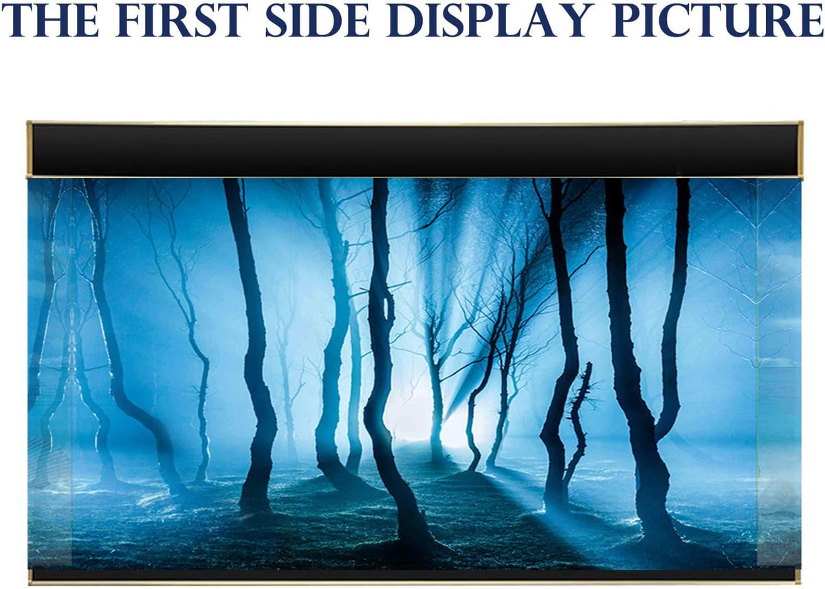ELEBOX Fish Backgrounds Paper Double Sides 3D Stone & Trees Aquarium - H:15.7"x L:40.2" / N - image 2