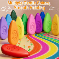 Four Candies Crayons for Toddlers 1-3, Water-Drop Easy-Grip - 12 Colors - image 3
