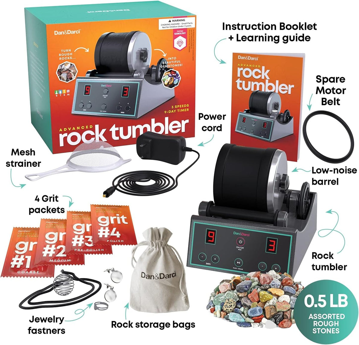 Dan&Darci Advanced Professional Rock Tumbler Kit - image 2