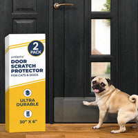 PROTECTO Door Protector from Dog Scratching, 35.5x24 - 2-pack Clear / 30 x 6"