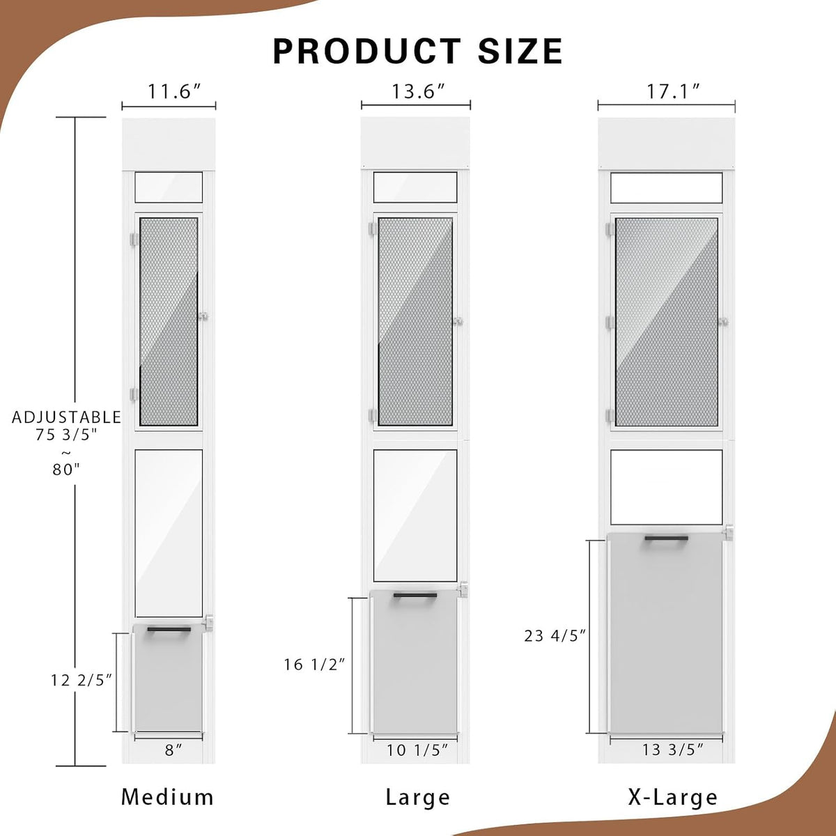 Doggy Door for Sliding Glass Door - Medium - image 2