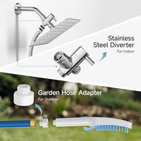 SR SUN RISE Dog Shower Attachment with 4 Adjustable Spray Modes, Pet Shower Attachment Hose for Easy Installation, Dog Shower for Bathing and Grooming, Indoor/Outdoor Use, 6.5-Foot Hose, Blue/White