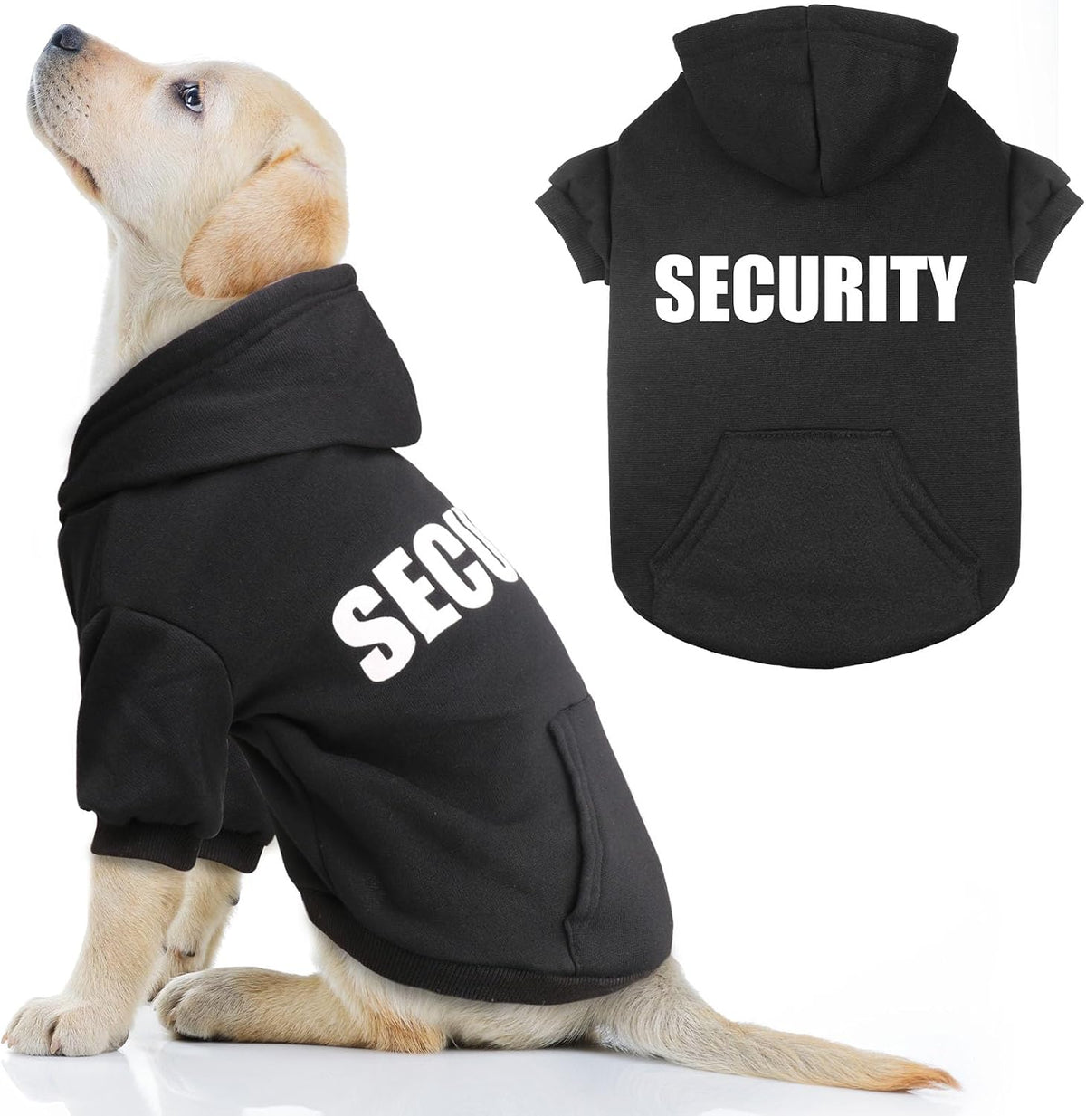 Dog Sweaters for Large Dogs Security Dog Hoodie Soft Brushed Fleece - Large