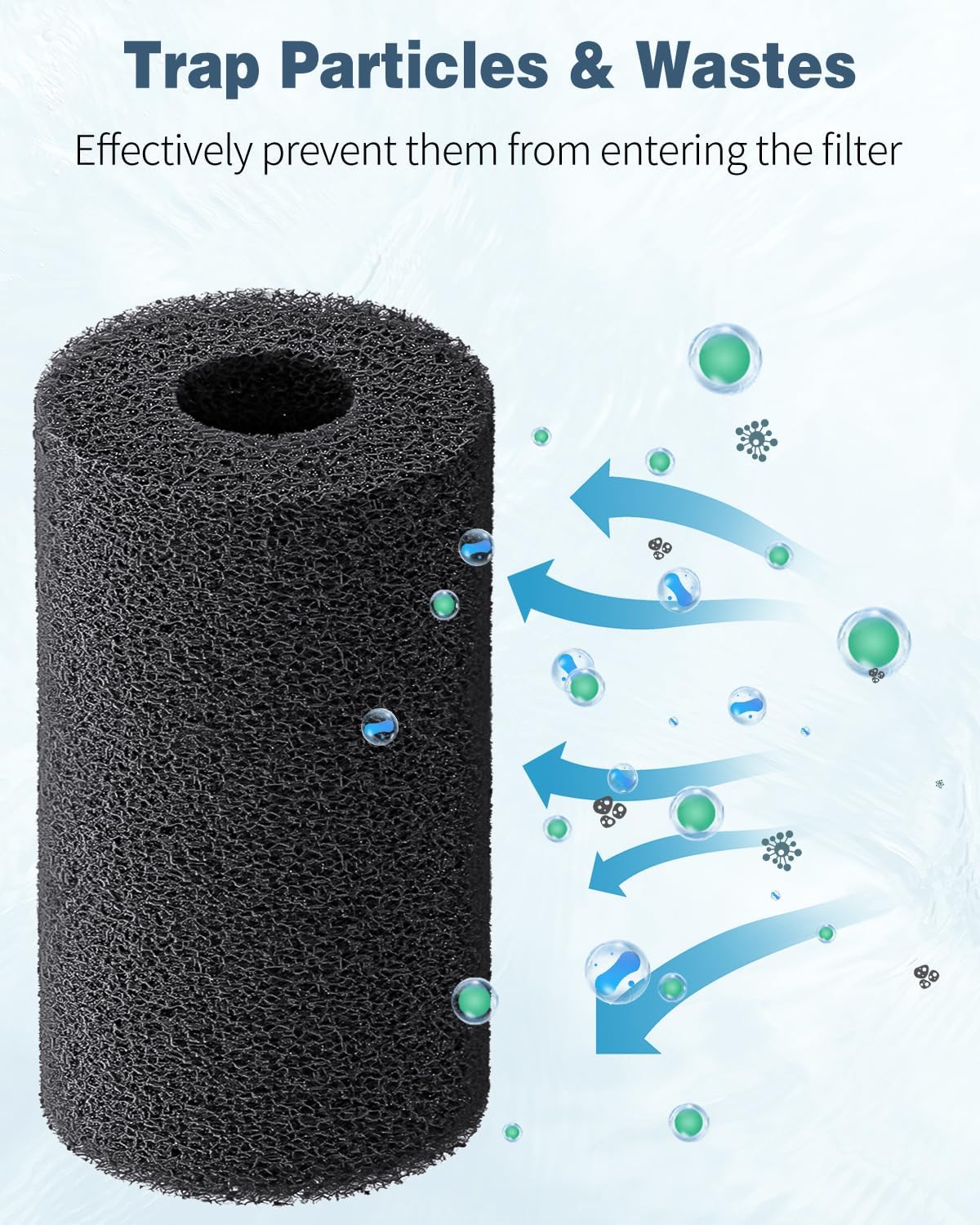 Pawfly 12 Pack Pre-Filter Sponge - 0.8″ | 2″D × 3.4″L - image 3