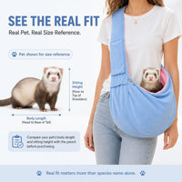 Cat Sling Carrier for Cats and Kittens - Blue-Large - image 4