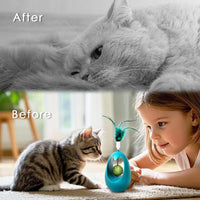 Interactive Cat Toy Tumbler with Catnip Ball