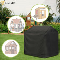 Iceberg Elf black waterproof outdoor playhouse cover with drawstring hem - view 13