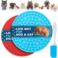 Dog Lick Pad, Pet Bathing Grooming Distraction Wall Mounted Silicone Slow Feeder Mat with Strong