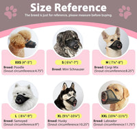 Mesh Dog Muzzle Suits for Small Medium Large Dogs Dog Muzzle Set – Essentials for Dogs - Pink / Medium 3 PCS(S-L) - image 2