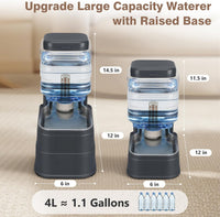 1.1 Gallon Pet Automatic Dog Water Dispenser Cat Gravity Waterer - Charcoal Gray / 4L(1.1 Gallon) - image 4