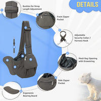 SlowTon Pet Carrier, Hard Bottom Support & Adjustable Padded Shoulder Strap – Essentials for Dogs - Grey - image 2