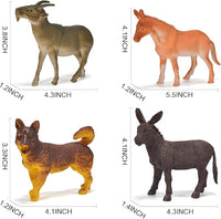 12 Pack Large Farm Animals Toys for Kids 3-5 Year Old Toddlers 1-3 Realistic Plastic Farm Animal Figures Playset Animal Poultry for Learning