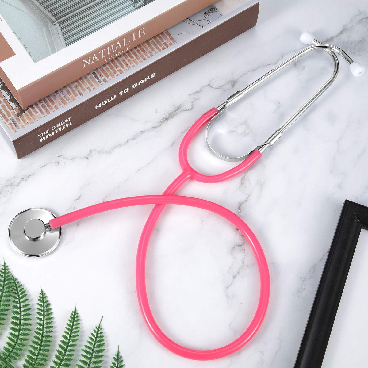 meekoo 2 Pack Kids Stethoscope Toy Halloween Cosplay Costume - Pink, Black - image 4