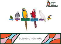 Comfort Grip Safety Perch for Bird Cages - Pedicure Perch for Birds to Keep Nails and Beaks in Top Condition - Safe Easy to Install Bird Cage Accessories - X-Small 4.5"