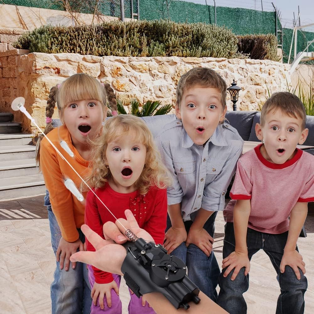 OVERFUN Web Launcher String Shooter Spider Toy Halloween Costumes - Black - image 2