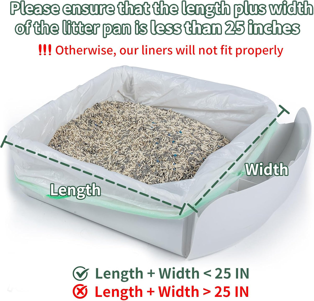 ANWA 40 Count Automatic Litter Box Bags - 20 Count (Pack of 2) / White - image 2