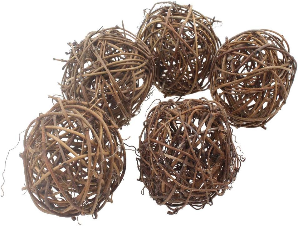 emours Willow Branch Rattan Ball Chew Toys for Small Animals Rabbits - image 2