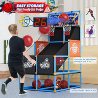 Arcade Basketball Game Set Boy Toys Indoor Outdoor Kids Basketball - Sky Blue - image 2