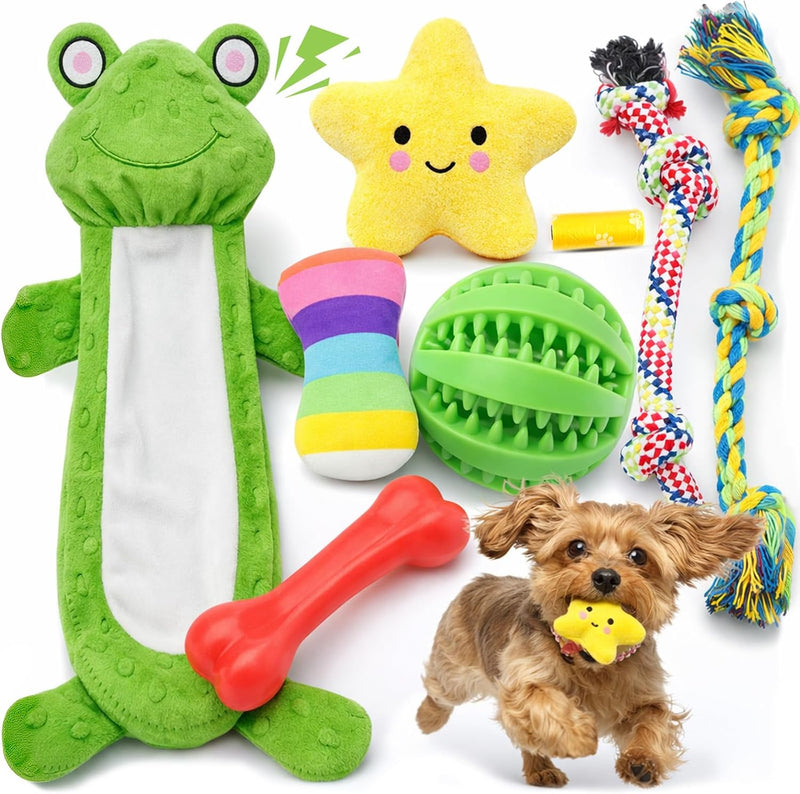 LOYEE 8 Pack Puppy Toys for Small Dogs - 8 - Pack Frog