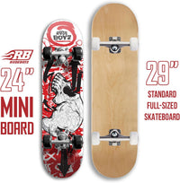 Rude Boyz 24 inch mini cruiser skateboard for kids with aluminium trucks - view 13
