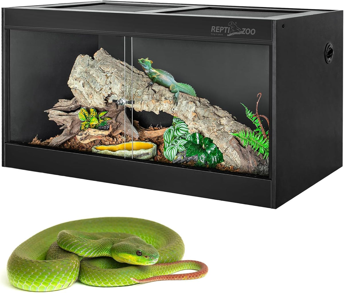 REPTI ZOO 50 Gallon PVC Reptile Enclosure - 48x24x24"