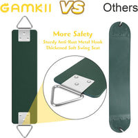 GAMKII swing seat 2 pack in black, U-shaped EVA boards with metal triangle rings - view 8