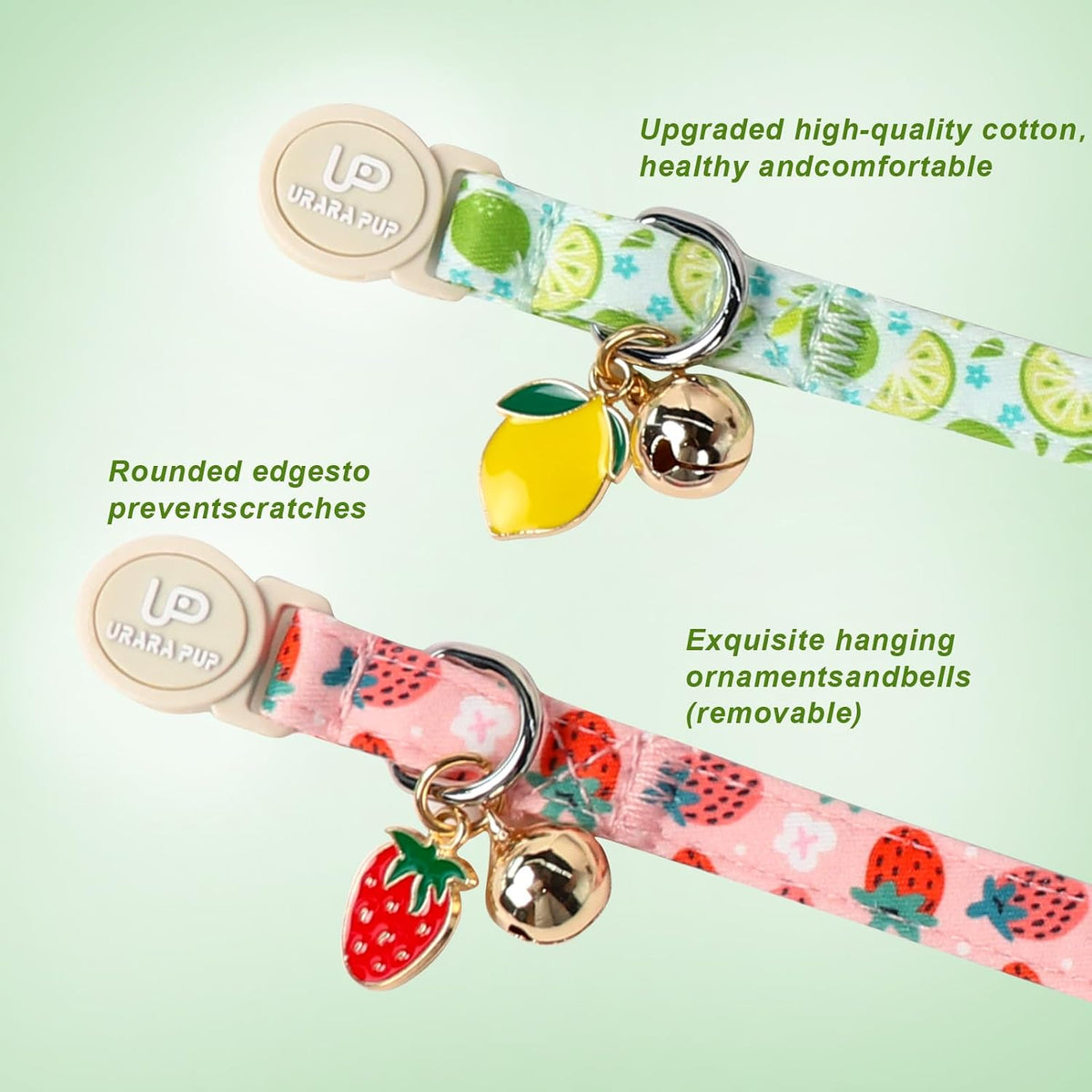 Halloween Cat Collar-2Pack Autumn Pumpkin Kitten Collars-Funny - Lime&StarBerry - image 3