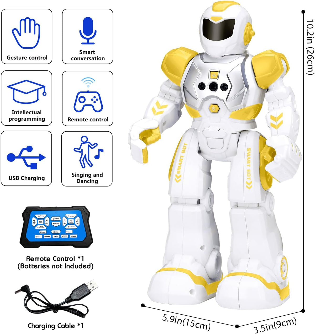 KingsDragon Robots Toy for Kids - Yellow - image 3