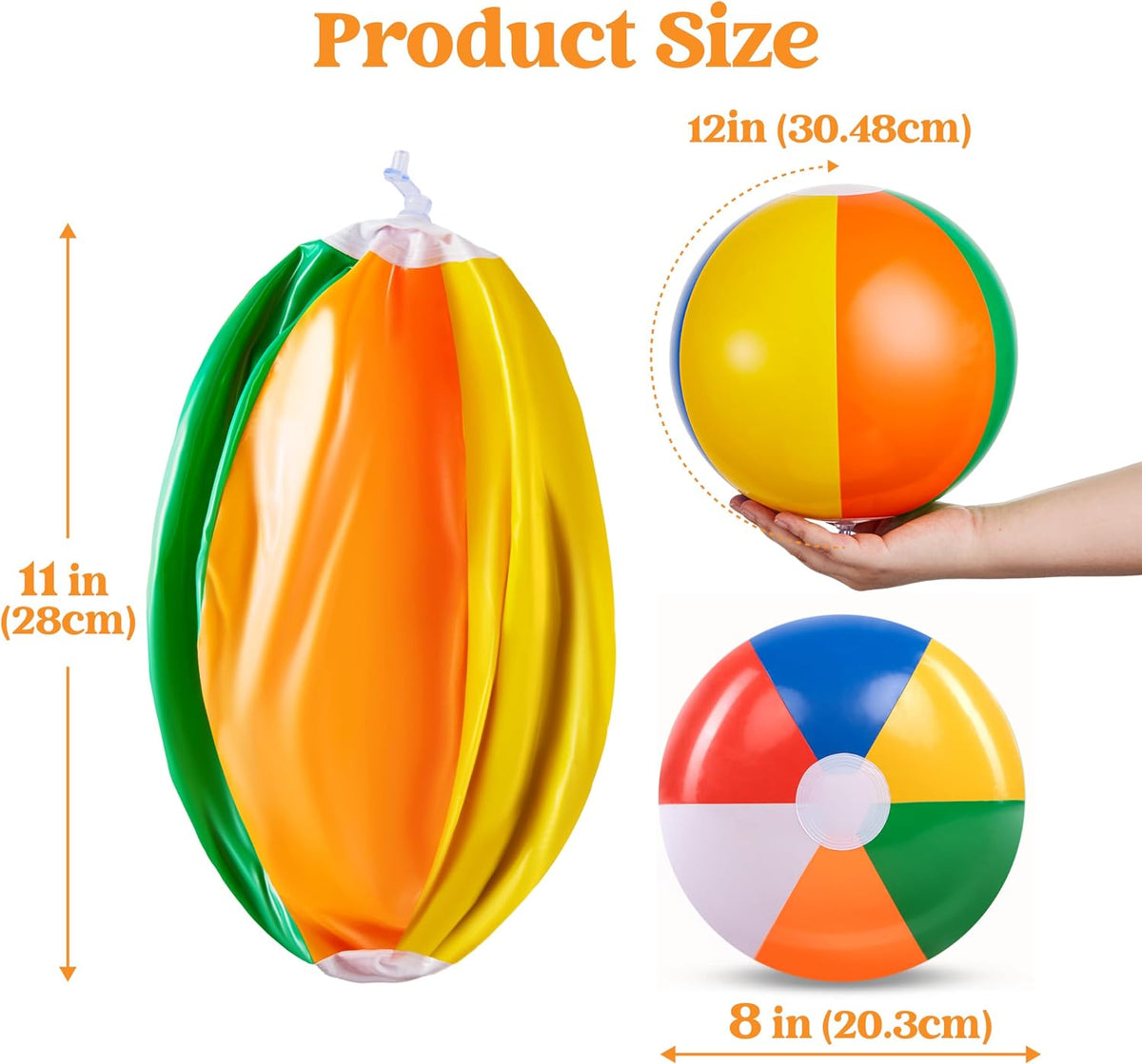 JOYIN 12-Pack 12“ Beach Balls - 12-inch - image 4