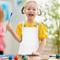 5 Pack Kids Apron Adjustable Children Apron with 2 Pockets Children - White / 5 - image 3