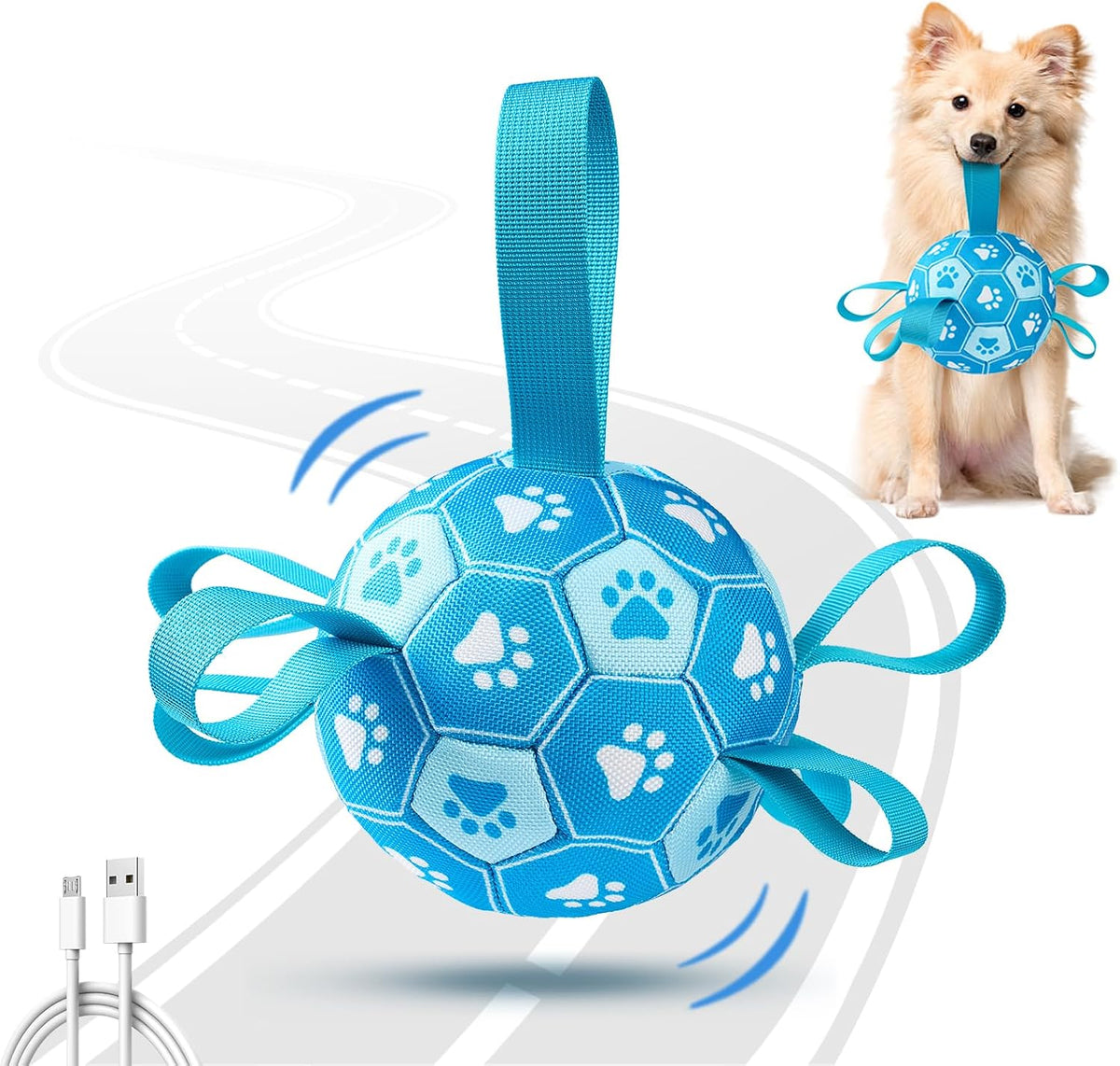 Interactive Dog Toys Dog Soccer Ball to Keep Them Busy – Essentials for Dogs - Blue